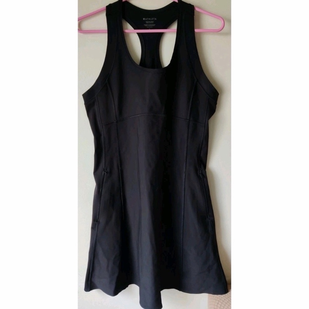 Athleta Levitate Mini Dress Athletic Black Large - Picture 3 of 5